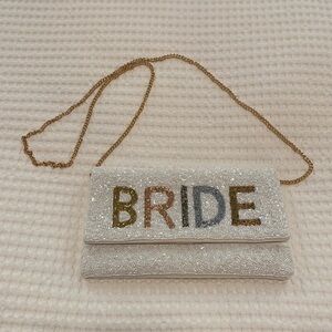 Bride beaded sequin shoulder bag